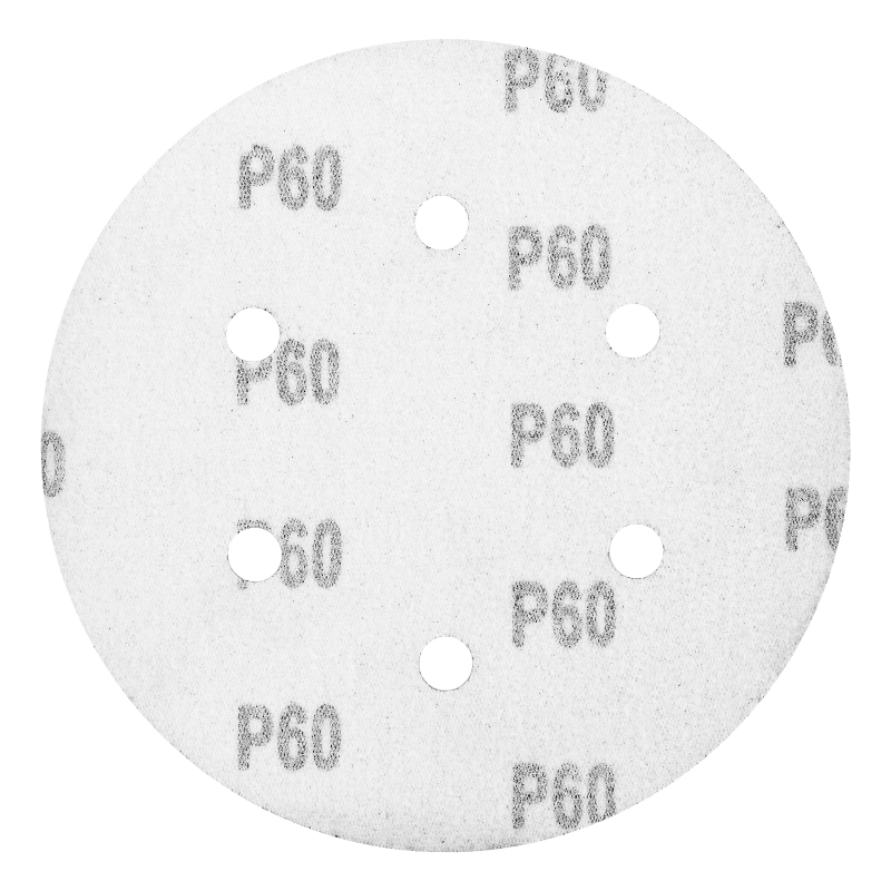 Круг абразивный на ворсовой подложке под "липучку", перфорированный, P 60, 150 мм, 5 шт Matrix (73837)