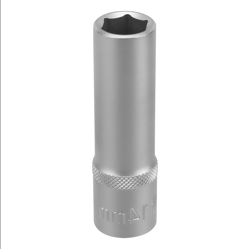 Головка торцевая удлиненная, 14 мм, шестигранная, CrV, под квадрат 1/2 Stels (13847)