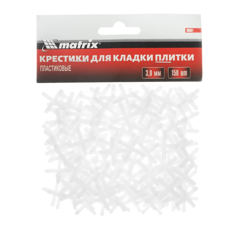 Крестики, 3.0 мм, для кладки плитки, 150 шт Matrix (88091)