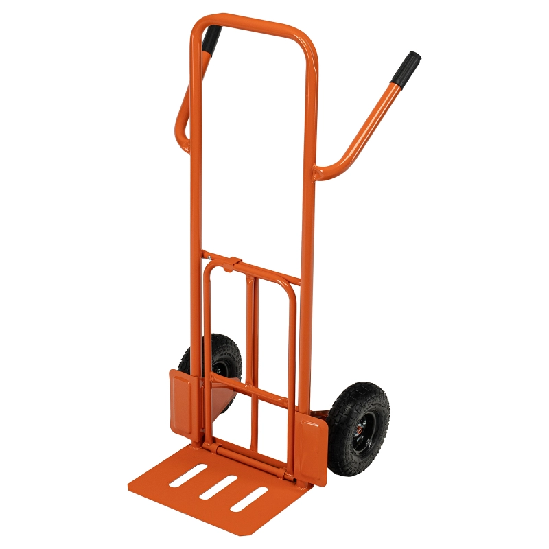 Тележка ручная двухколесная TTP2-01.00.000, грузоподъемность 190 кг, пневматические колеса d 260 мм, платформа 580 х 290 мм Сибртех (68944)