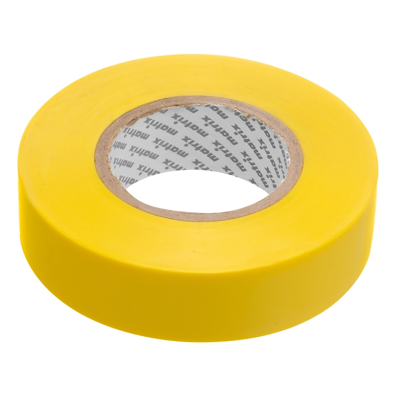 Изолента ПВХ, 19 мм х 20 м, желтая, 150 мкм Matrix (88780)