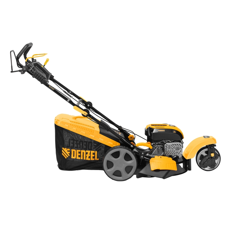 Бензиновая газонокосилка GLT-460SP-T, Trike 149 см3, 46 см, привод, панель, 60л Denzel (58810)