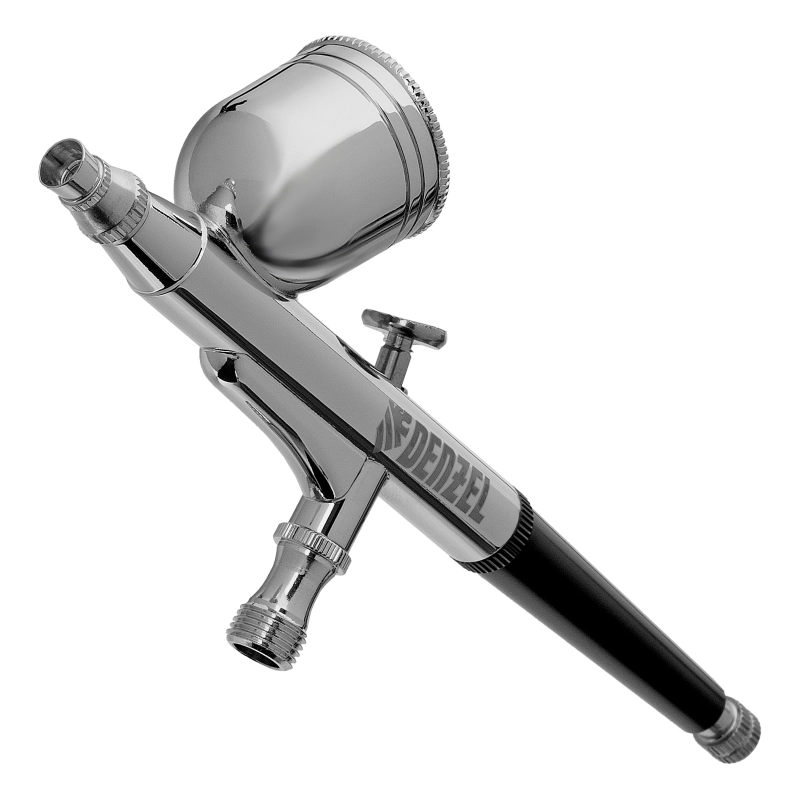 Аэрограф с верхним бачком AB1, 0.2/0.3/0.5 мм, 7 мл, 9 л/мин Denzel (57313)