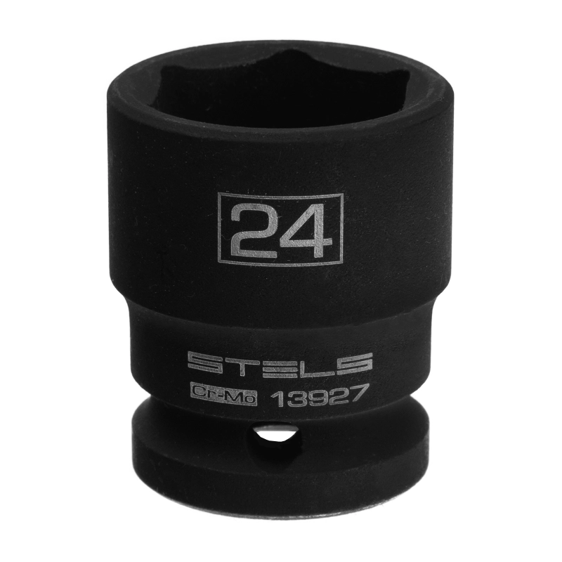 Головка ударная шестигранная, 24 мм, 1/2, CrMo Stels (13927)