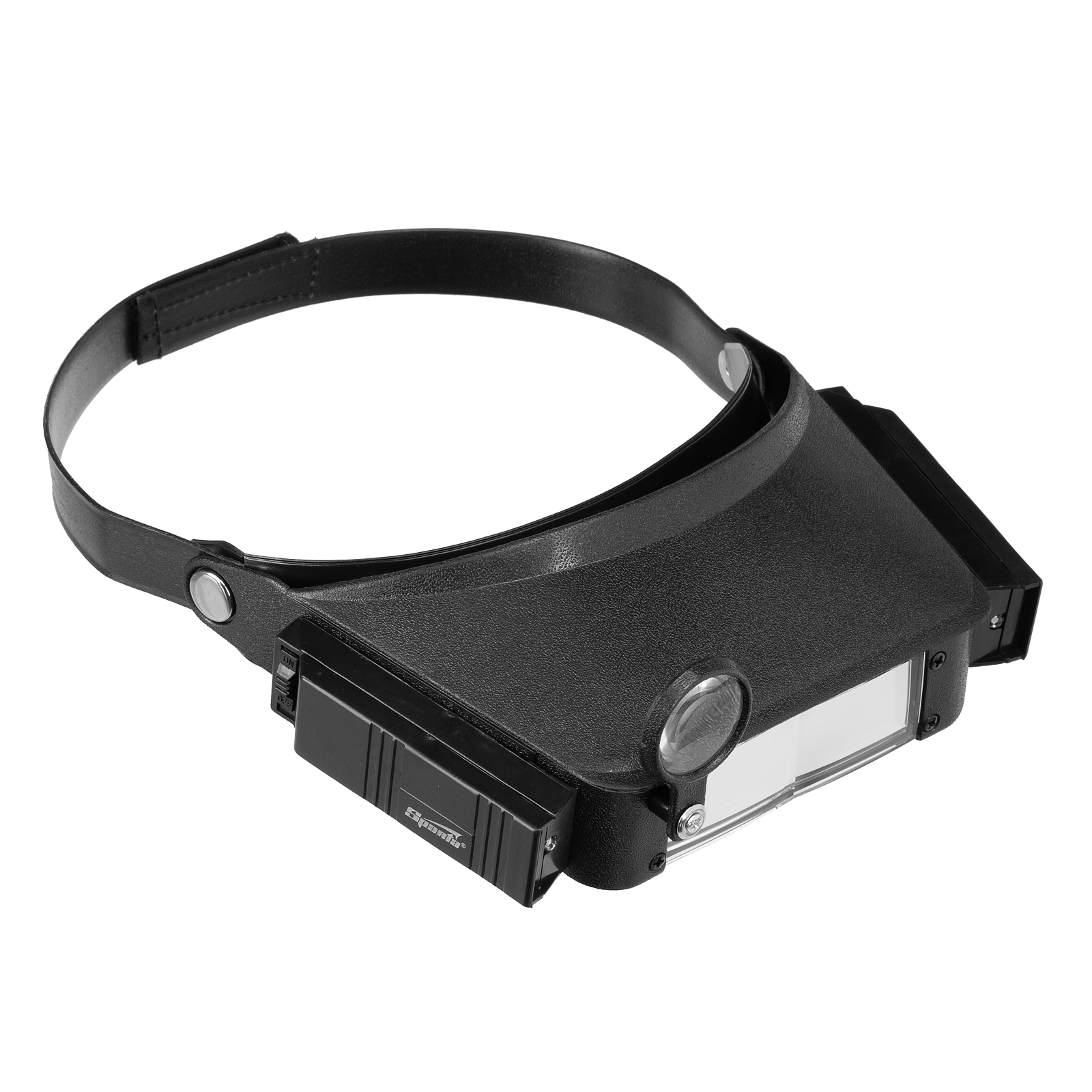 Лупа с дополнительными линзами, с подсветкой, для закрепления на голове Sparta (913825)