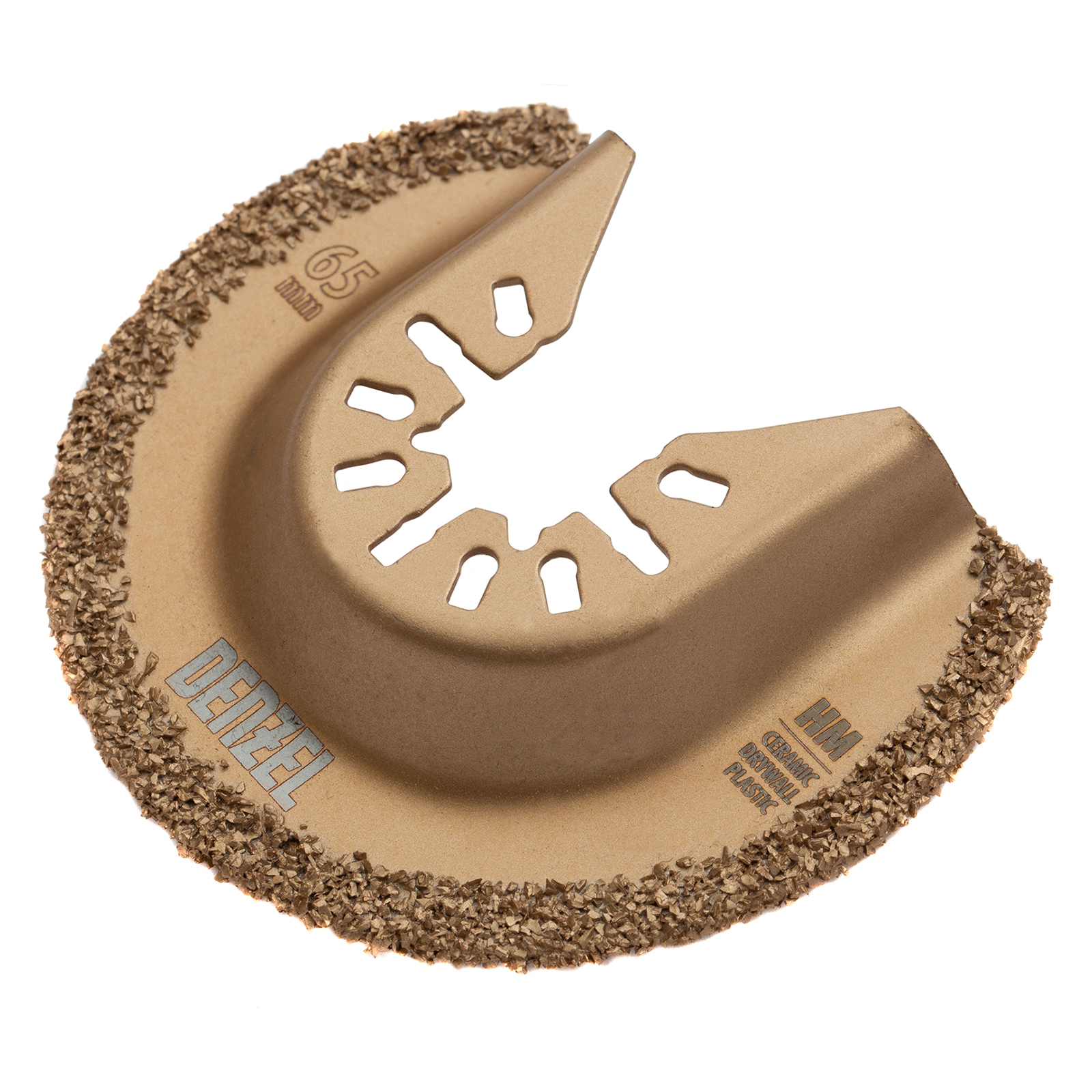 Насадка для МФИ режущая полукруг, HM, по плитке, 63 мм Denzel (782325)