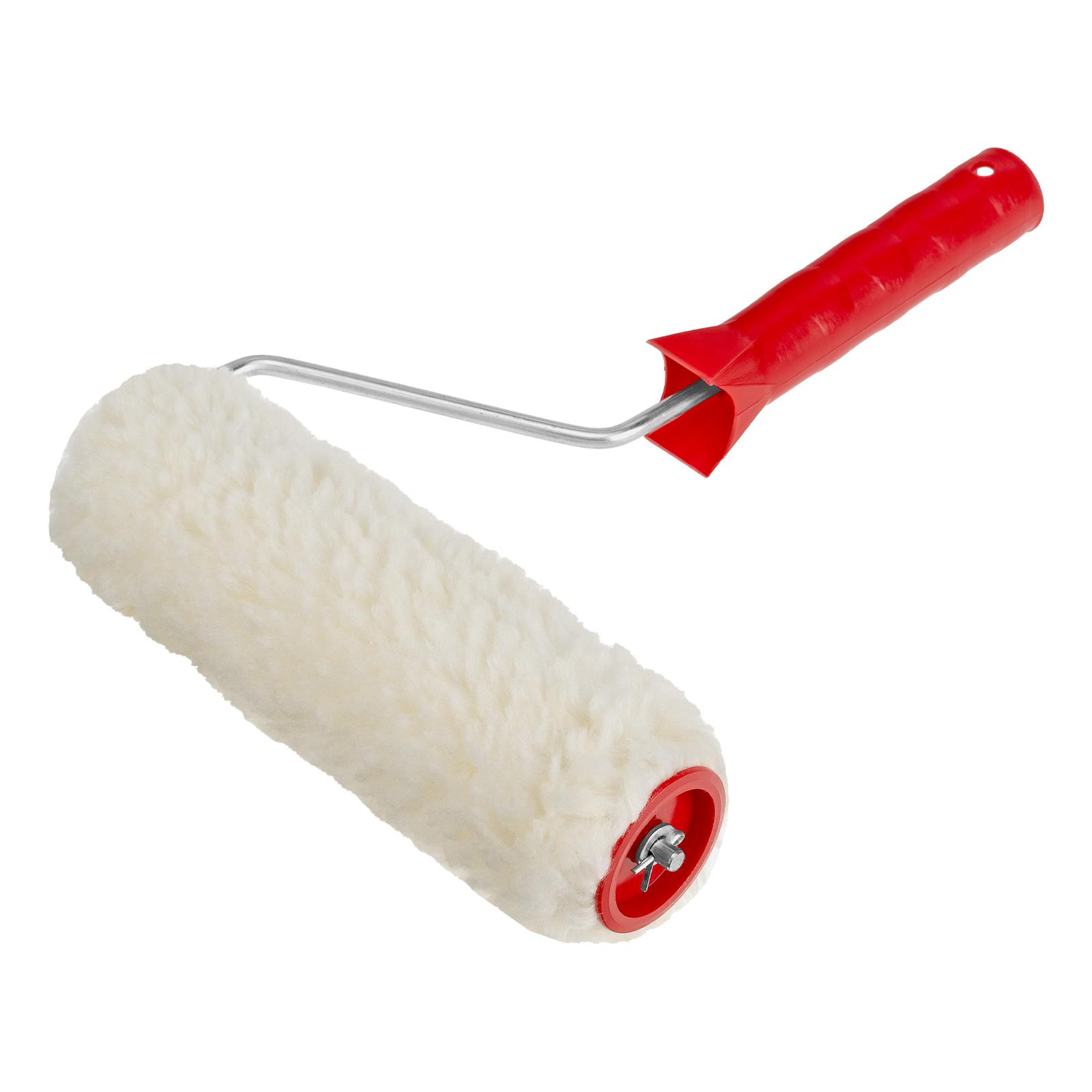 Валик "Натуральный мех", в сборе, 200 мм, D 48 мм, D ручки 6 мм, крепление шплинтом Сибртех (80163)
