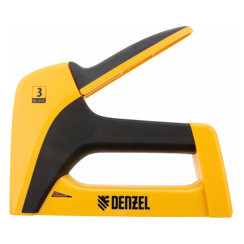 Степлер мебельный, пластиковый корпус, тип скобы: 13, 53, 300, 6-14 мм, Denzel (40210)