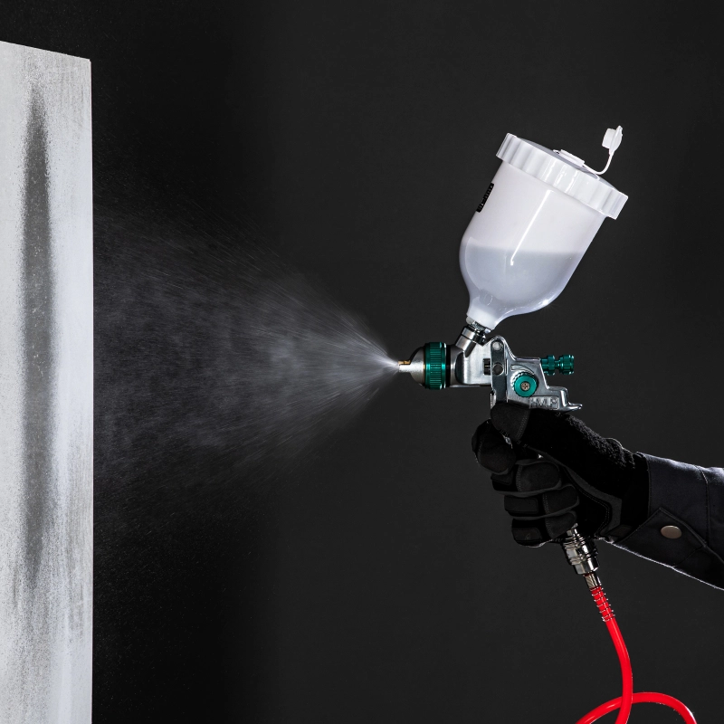 Краскораспылитель AG 801 HVLP, гравитационный, сопло 1.5 мм и 1.8 мм Stels (57360)