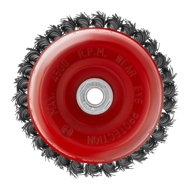 Щетка для УШМ, 150 мм, М14, "чашка", крученая проволока 0.8 мм Matrix (74626)