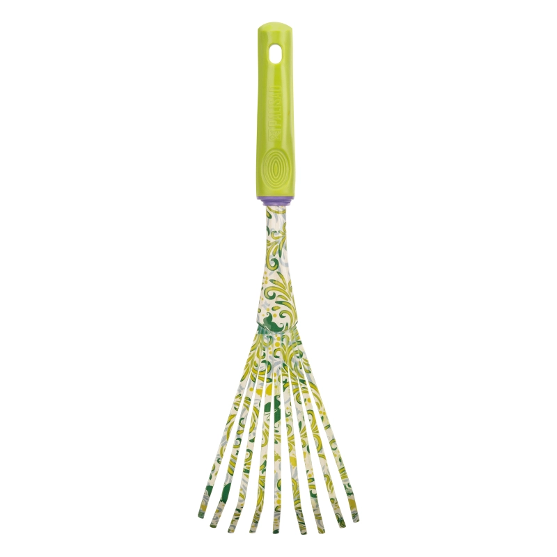 Грабли веерные 9 - зубые, 75 х 385 мм, стальные, пластиковая рукоятка, Flower Green, Palisad (62042)