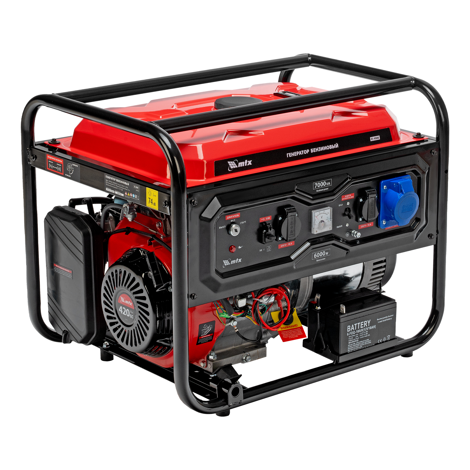 Генератор бензиновый RS-9000E, 7 кВт, 230В, электростартер MTX (946165)