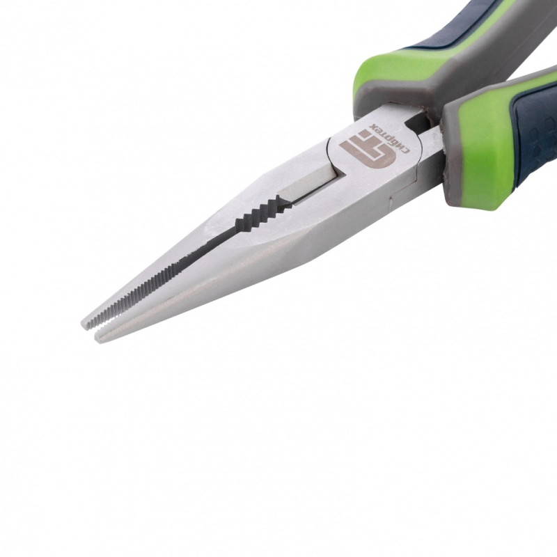 Длинногубцы прямые, 180 мм, трехкомпонентные рукоятки Сибртех (17114)