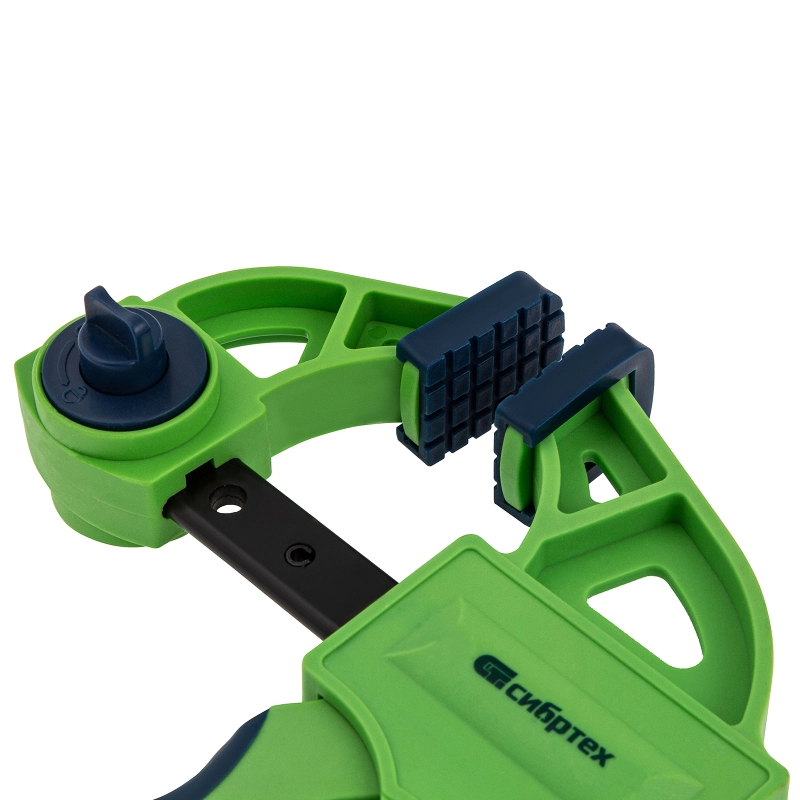 Струбцина F-образная, быстрозажимная, 600 х 70 х 820 мм, пластиковый корпус, фиксатор, двухкомпонентная рукоятка Сибртех (20567)