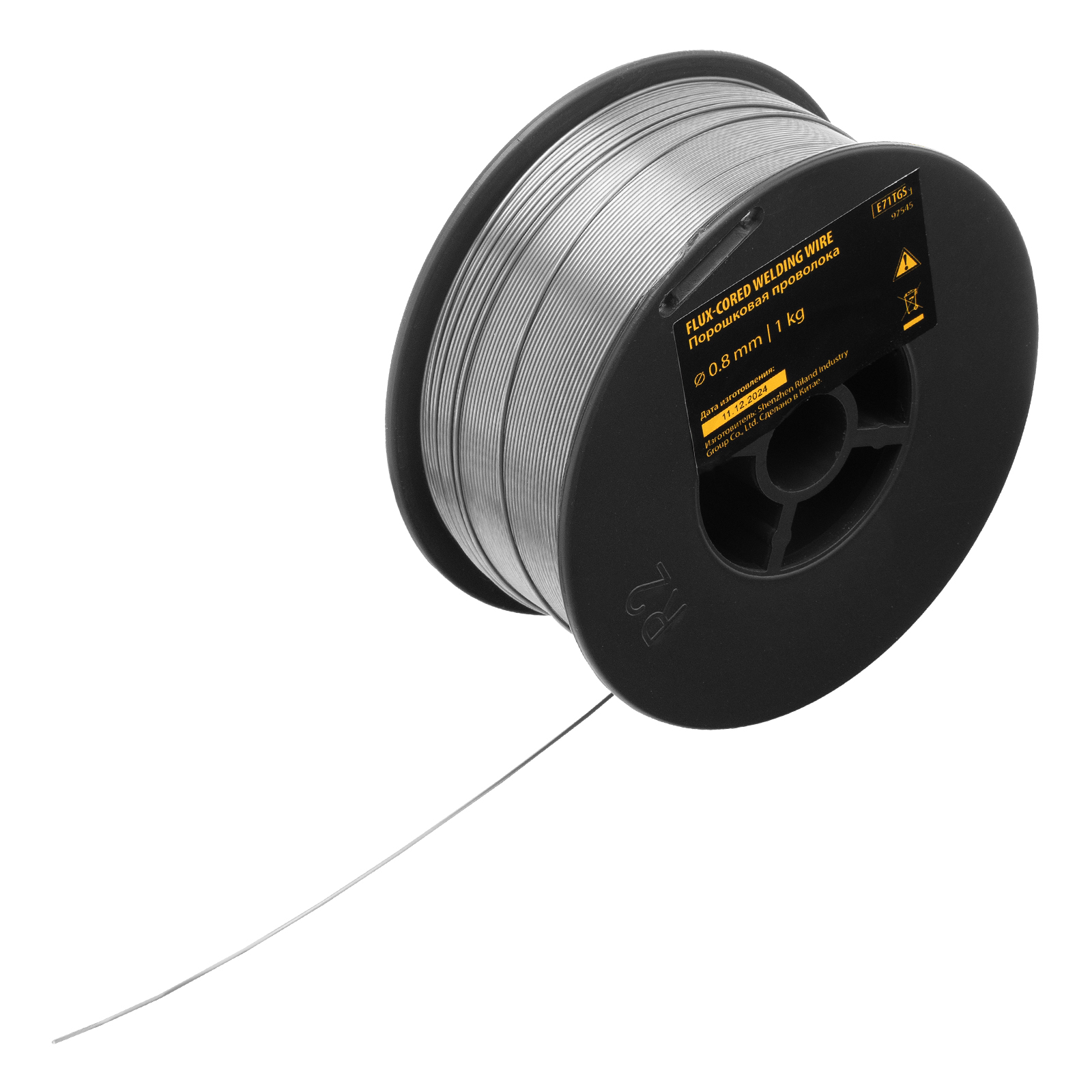 Порошковая проволока Е71TGS, диам. 0,8 мм, 1 кг, диам. катушки D100 Denzel (97545)