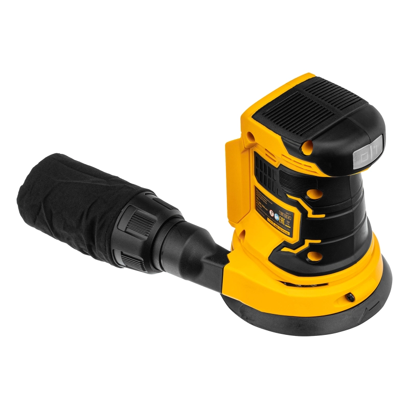 Машина шлифовальная эксцентриковая аккумуляторная COS-125-0, 18В Li-Ion Denzel (28471)