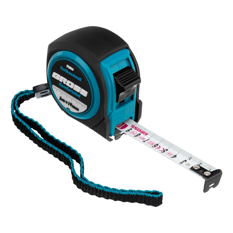 Рулетка Komfortabel 3 м х 19 мм,обрезиненный корпус Gross (32560)