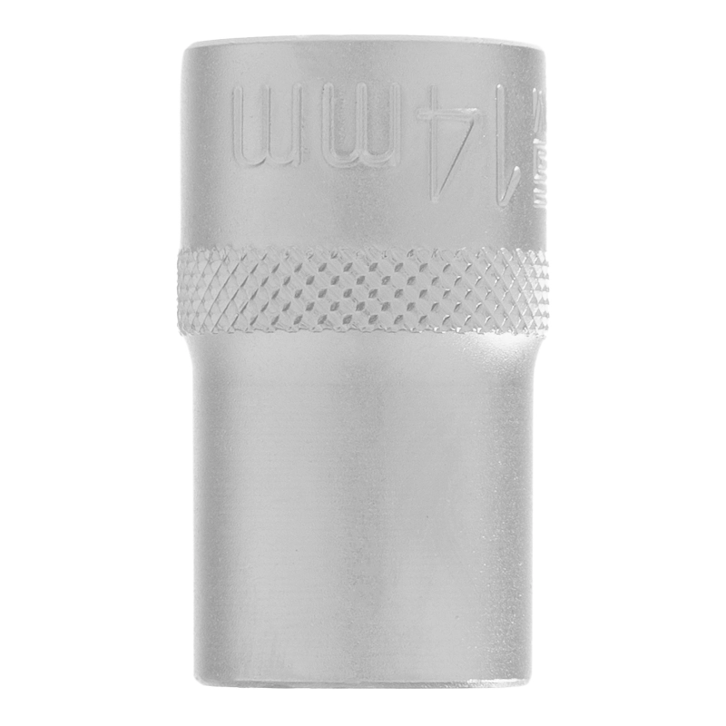 Головка торцевая, 14 мм, двенадцатигранная, CrV, под квадрат 1/2, хромированная Stels (13659)