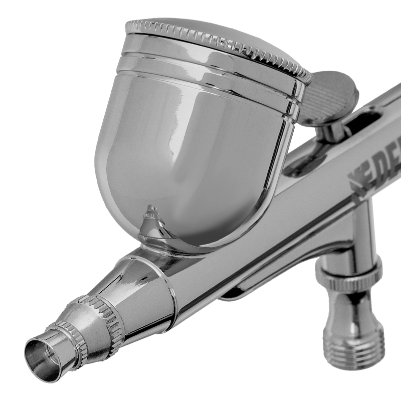 Аэрограф с верхним бачком AB1, 0.2/0.3/0.5 мм, 7 мл, 9 л/мин Denzel (57313)