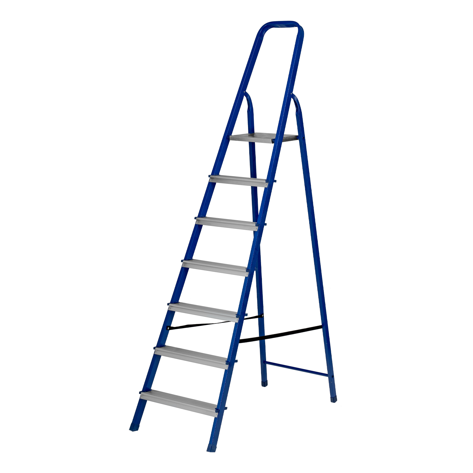 Стремянка, 7 ступеней, стальной профиль, алюминиевые ступени Сибртех (97957)