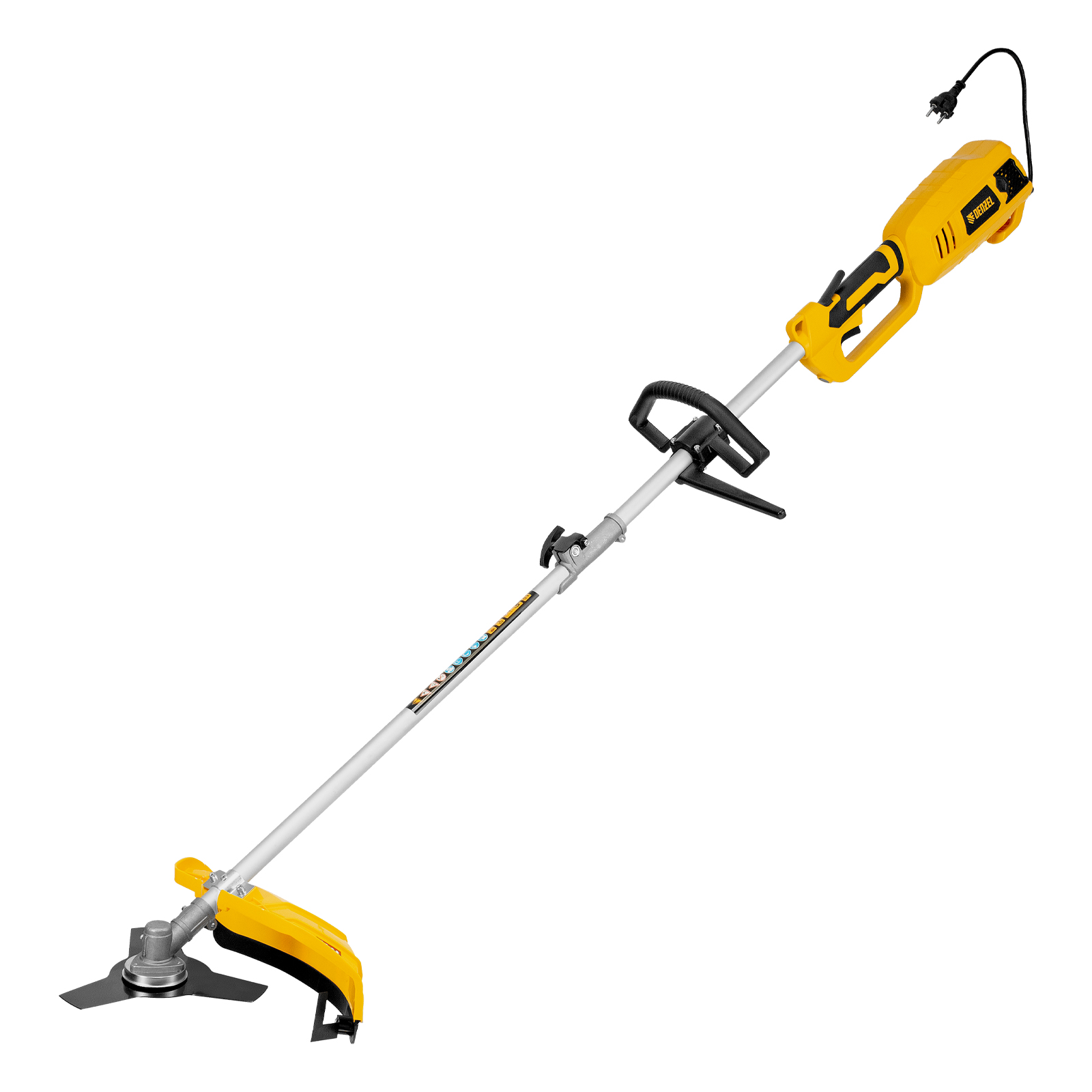 Триммер электрический TE-1220, 1200 Вт, 380 мм, катушка, диск, разборная штанга Denzel (96642)