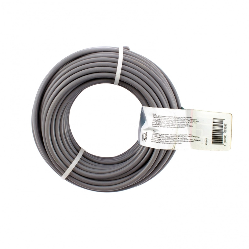 Леска для триммера круглая, армированная алюминием, 3.0 мм х 10 м, Сибртех (961945)