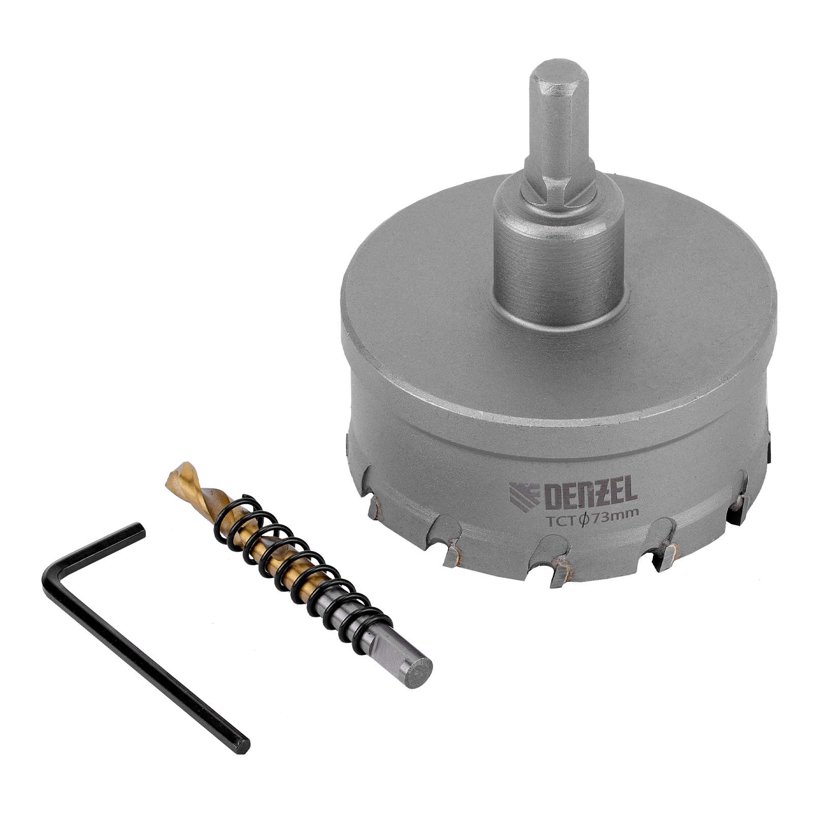 Коронка по металлу твердосплавная, 73 мм Denzel (724021)