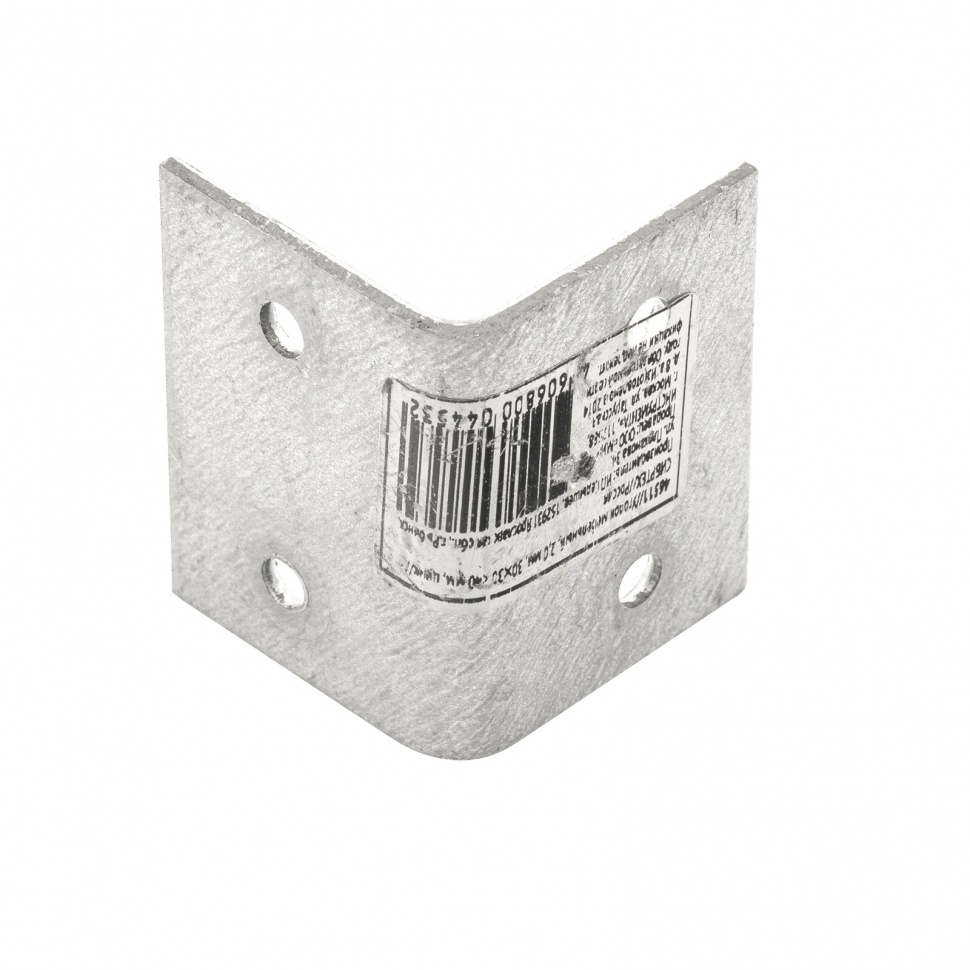 Уголок мебельный, 2 мм, 30 х 30 х 40 мм, цинк Сибртех (46511)