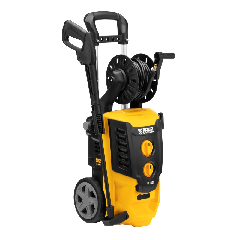 Моечная машина высокого давления R-180D, 2200 Вт, 180 бар, 380 л/ч, с барабаном Denzel (58239)