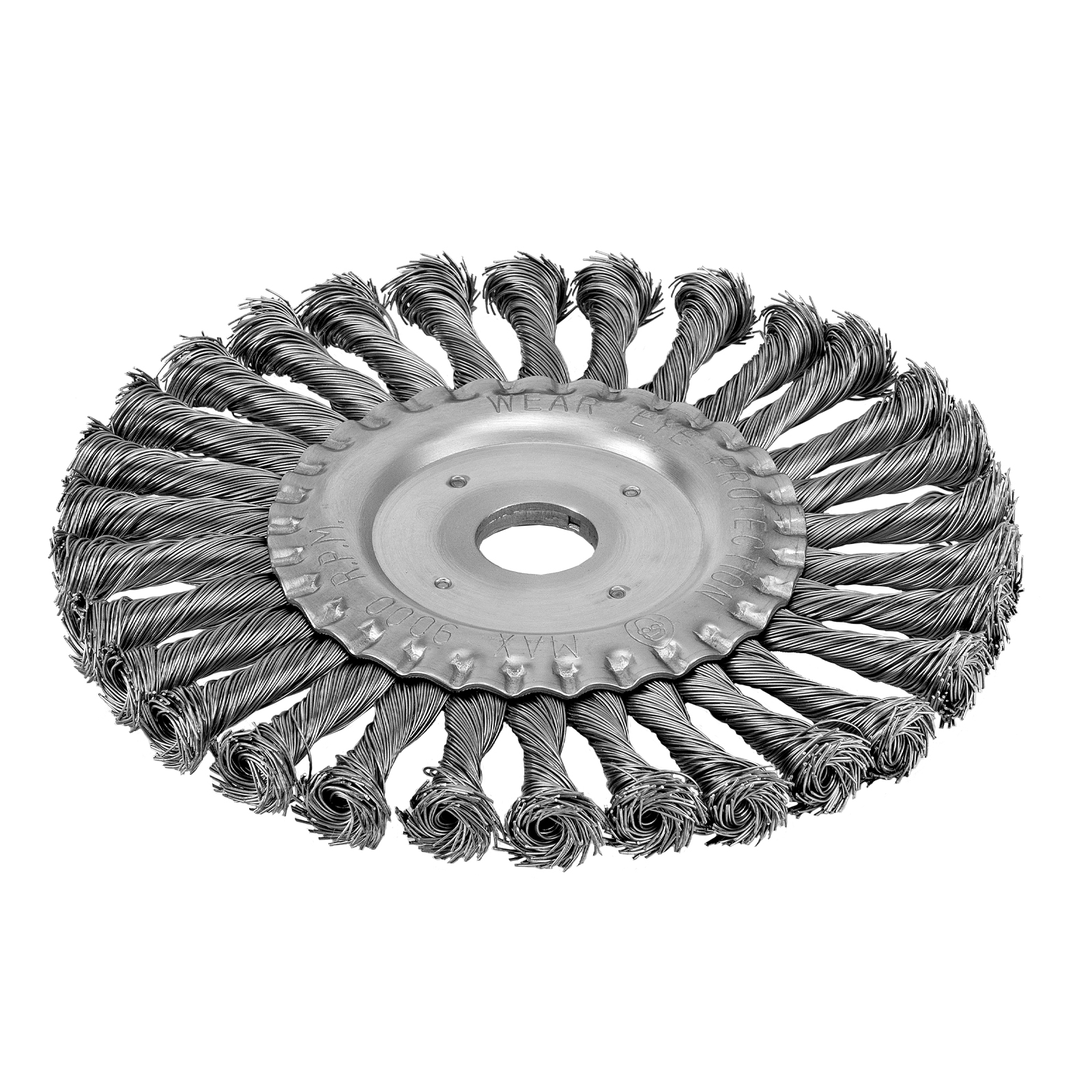 Щетка для УШМ 175 мм, посадка 22.2 мм, плоская, крученая металлическая проволока Сибртех (746367)