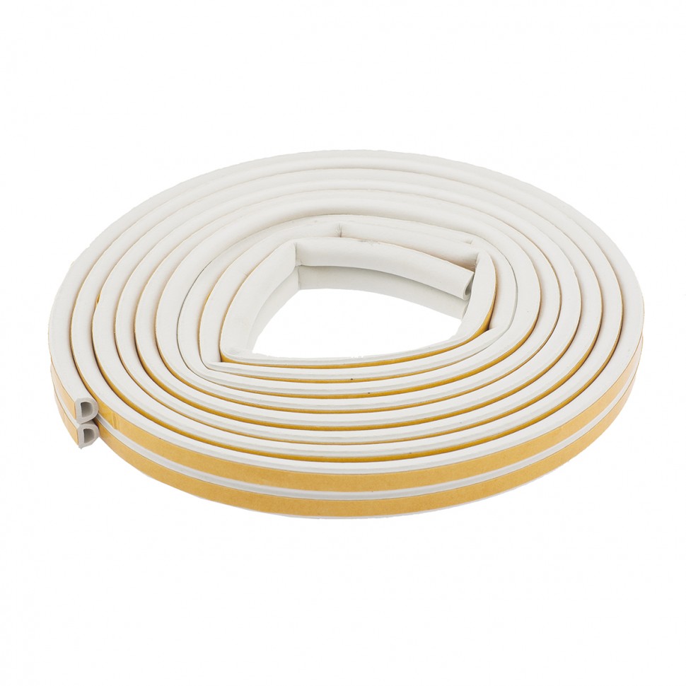 Уплотнитель, 24 м, профиль "D", белый Сибртех (93836)