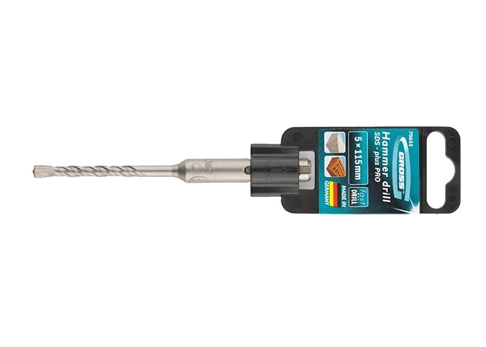Бур по бетону Pro, 5 x 110 мм, SDS Plus Gross (70655)