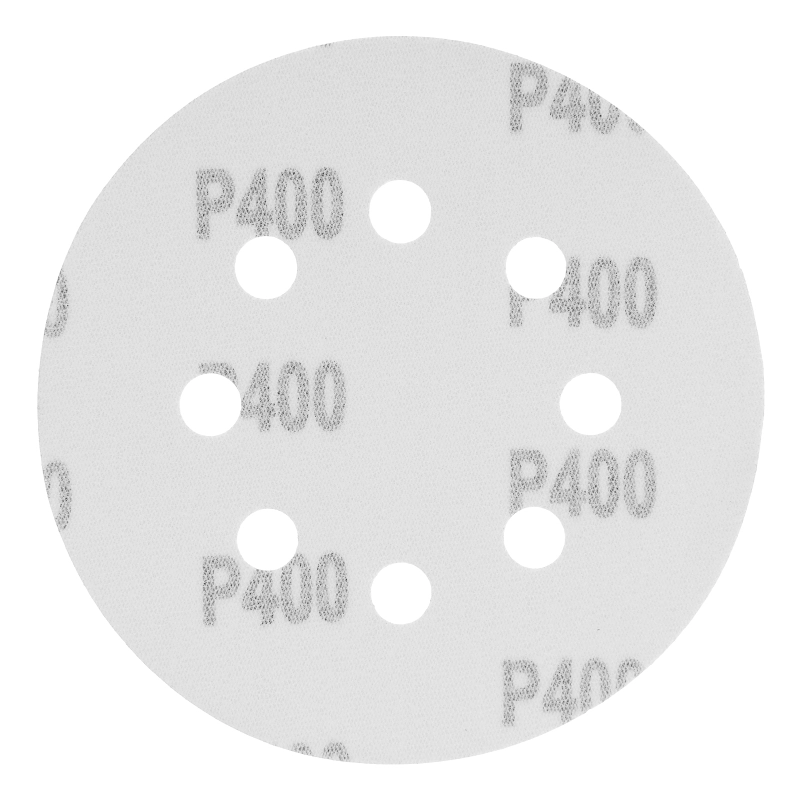 Круг абразивный на ворсовой подложке под "липучку", перфорированный, P 400, 125 мм, 5 шт Matrix (73814)
