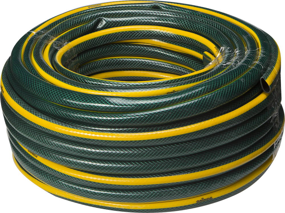 GRINDA STANDARD, 3/4″, 50 м, 15 атм, трёхслойный, армированный, поливочный шланг (429000-3/4-50)