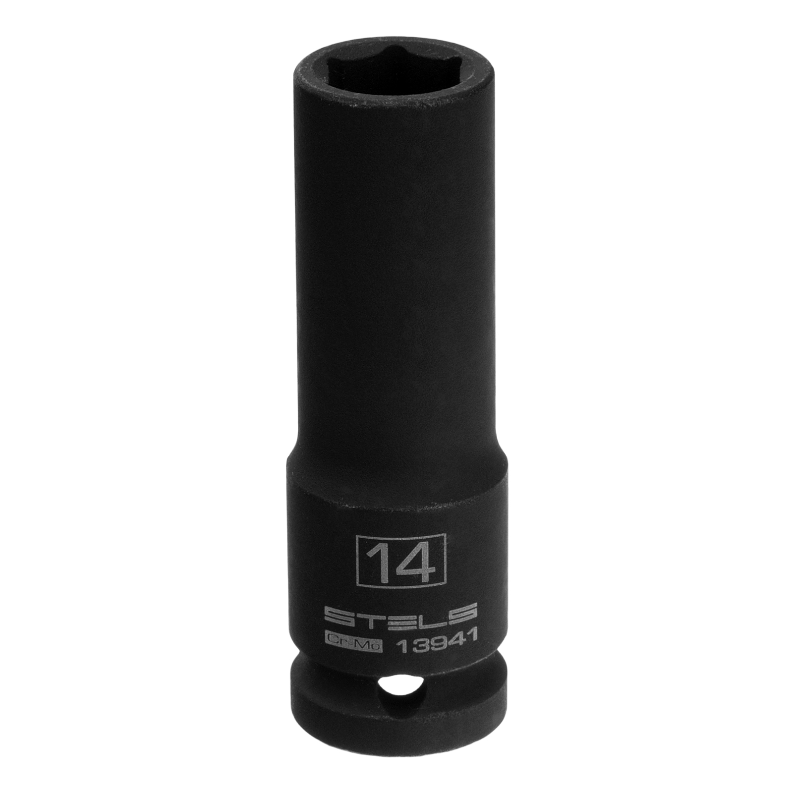 Головка ударная удлиненная шестигранная, 14 мм, 1/2, CrMo Stels (13941)