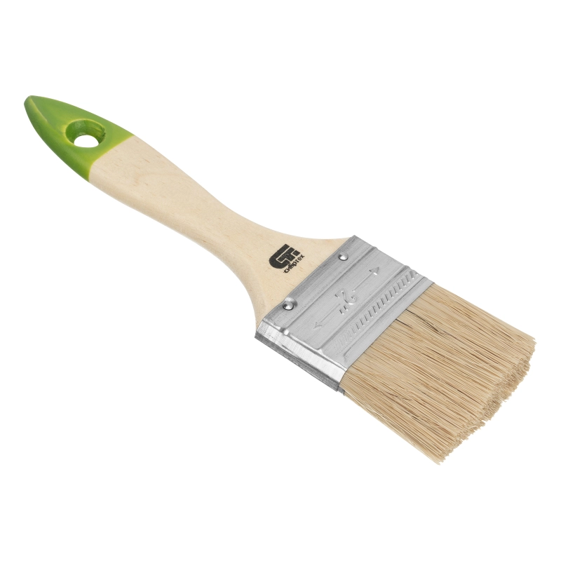 Кисть плоская 50 мм, натуральная щетина, деревянная ручка Сибртех (82263)