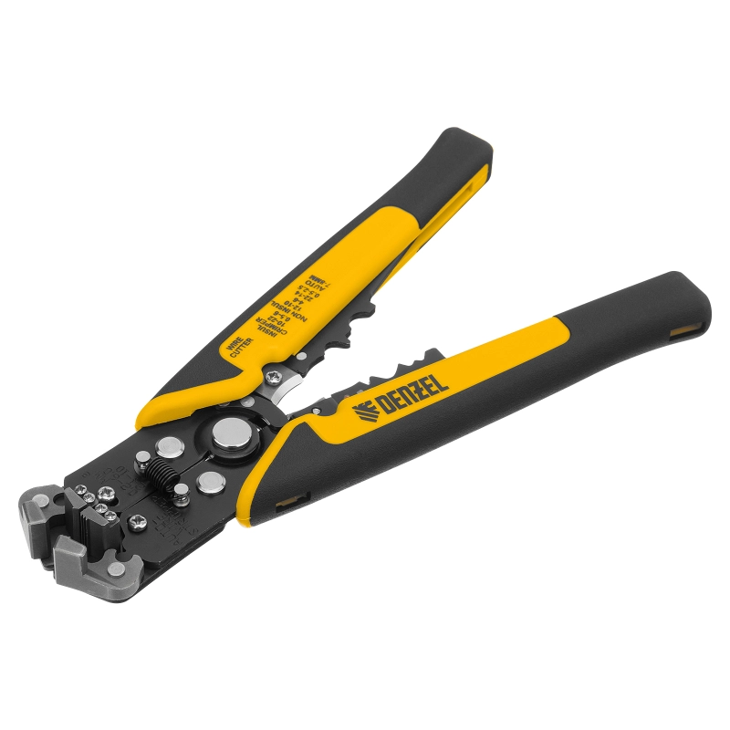 Щипцы для зачистки электропроводов 0,2-6 мм², функция обрезания проводов Denzel (17742)