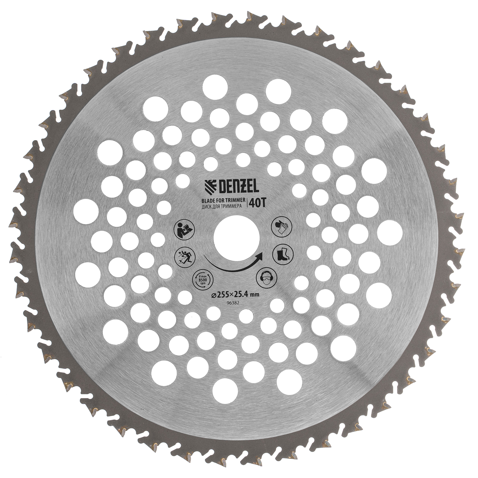 Диск для триммера , 255 х 25,4 40 зубов, Anti-Kick Denzel (96382)