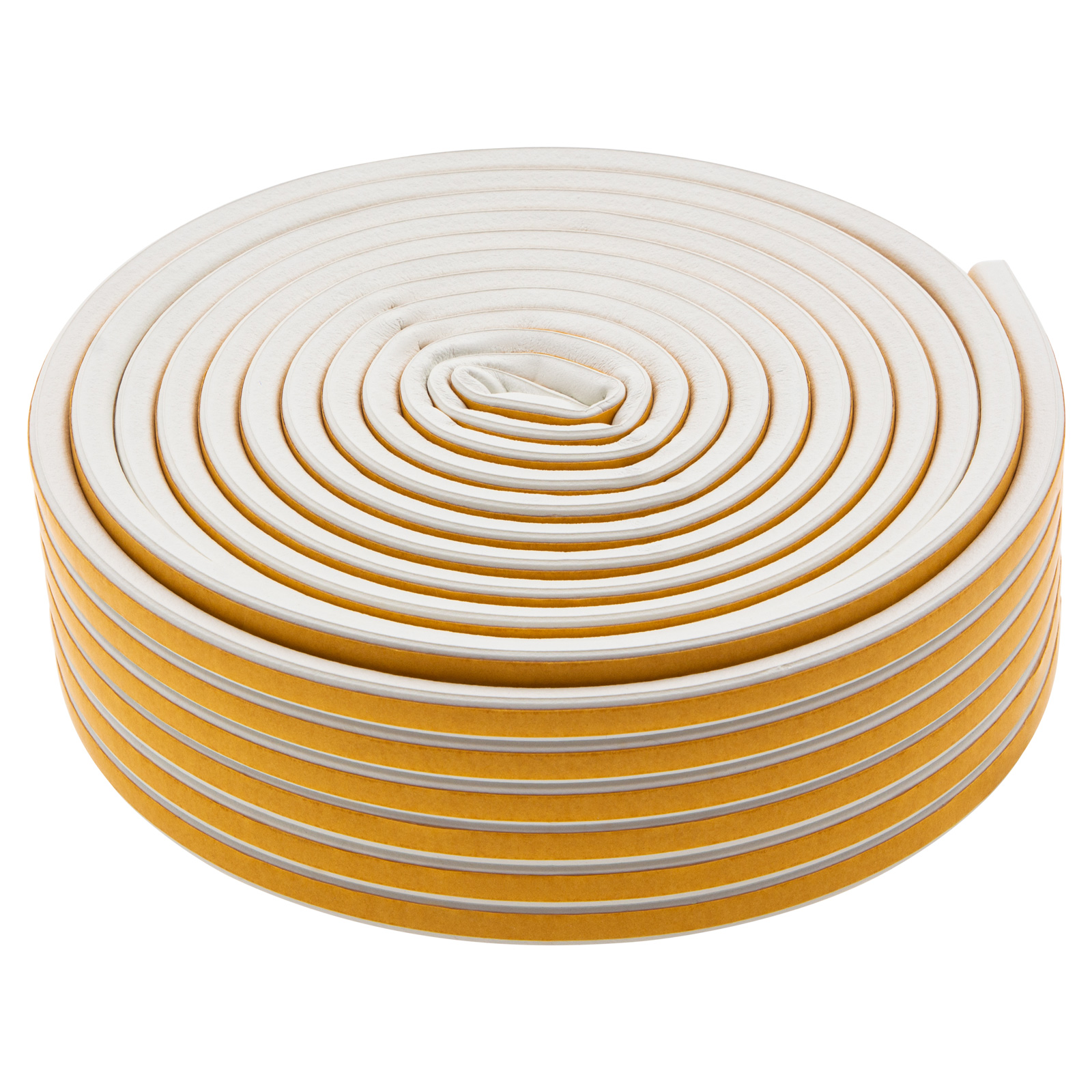 Уплотнитель резиновый, 24 м, профиль "D", белый Сибртех (88903)