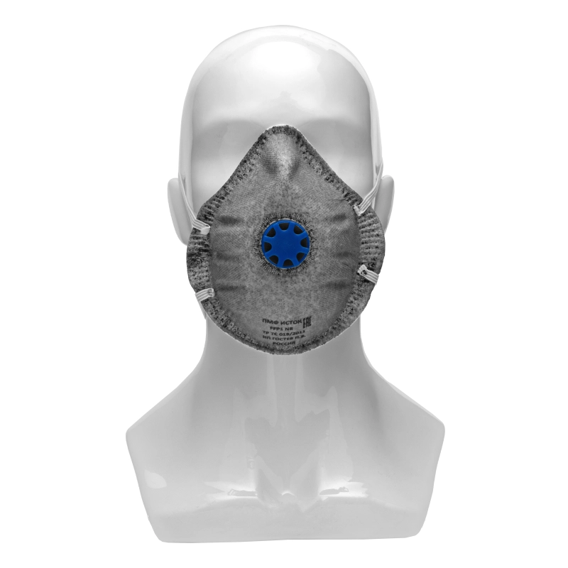 Полумаска фильтрующая формов,модель"Исток",с угольным слоем,с клапаном выдоха, FFP1 NR, 10шт (892487)