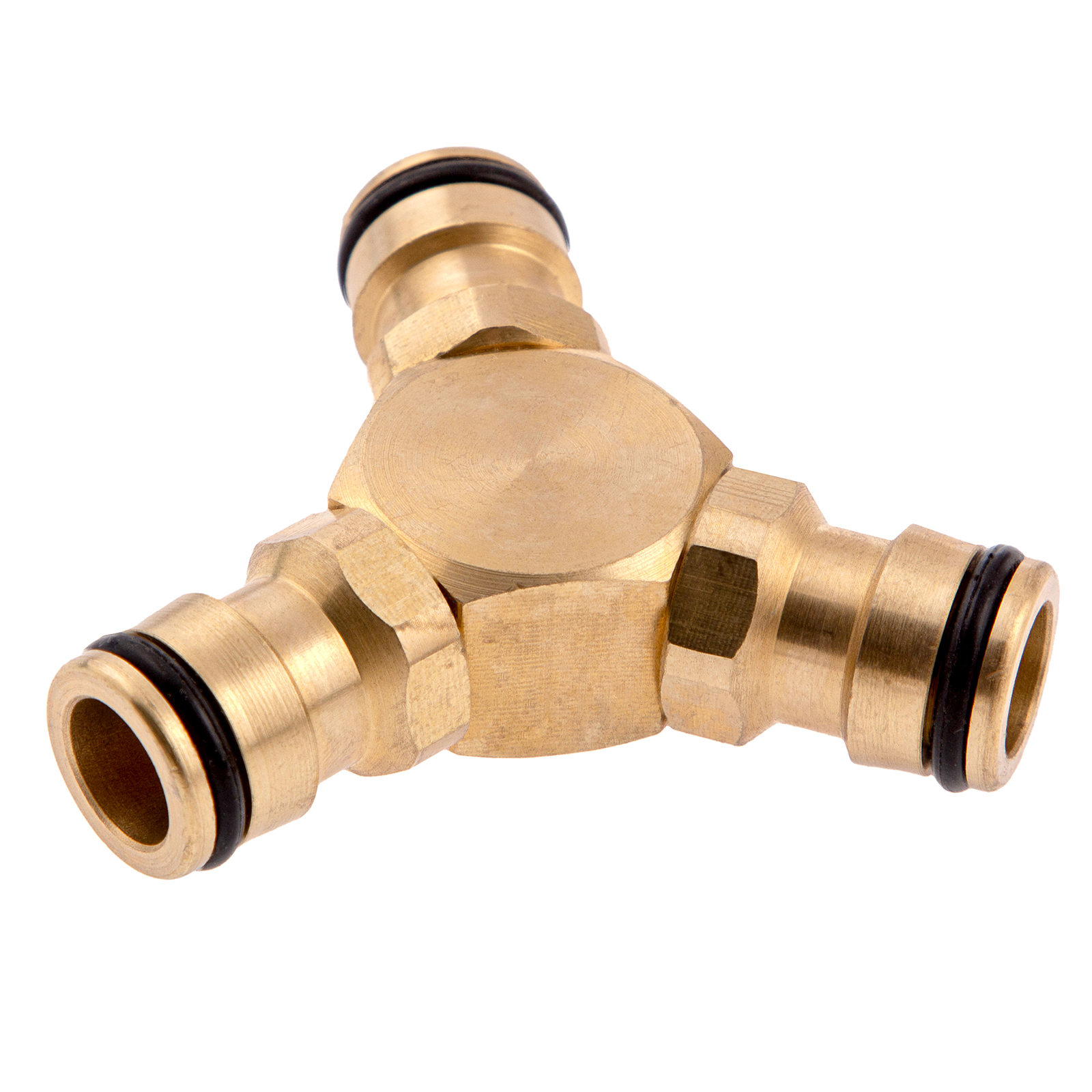 Тройник для разветвления или соединения, штуцерный, латунный Palisad (66568)