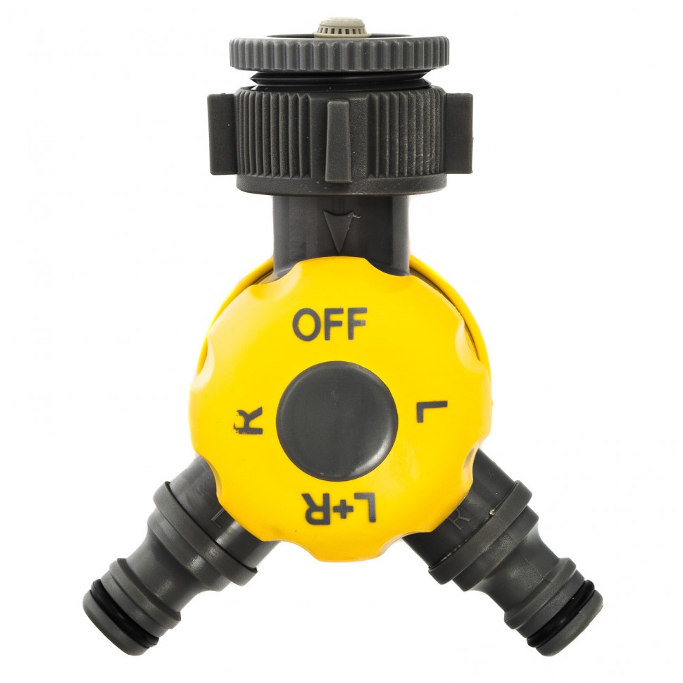 Разветвитель двухканальный с внутренней резьбой 3/4-1, с переключателем Palisad Luxe (66239)