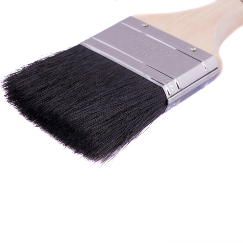 Кисть плоская, натуральная черная щетина, деревянная ручка 2.5" MTX (82636)