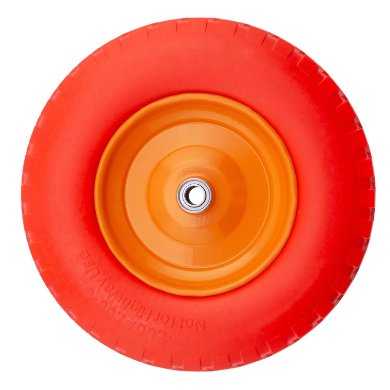 Колесо полиуретановое 4.80/4.00-8, длина оси 90 мм, подшипник 20 мм Palisad (68977)