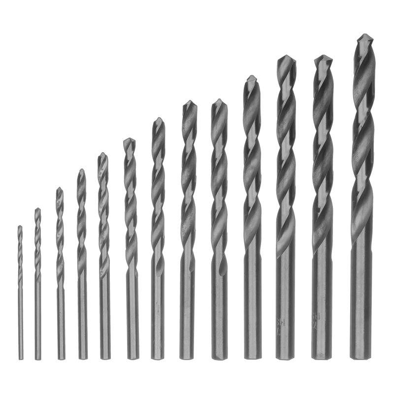 Набор сверл по металлу, 2-8 мм, (через 0.5 мм) HSS 13 шт, пластиковая коробка, цилиндрический хвостовик Сибртех (723877)