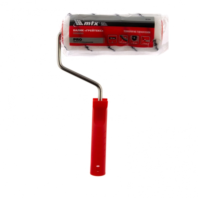 Валик "Грейтекс" Pro, 180 мм, ворс 12 мм, D 48 мм, D ручки 8 мм, полиакрил MTX (81354)