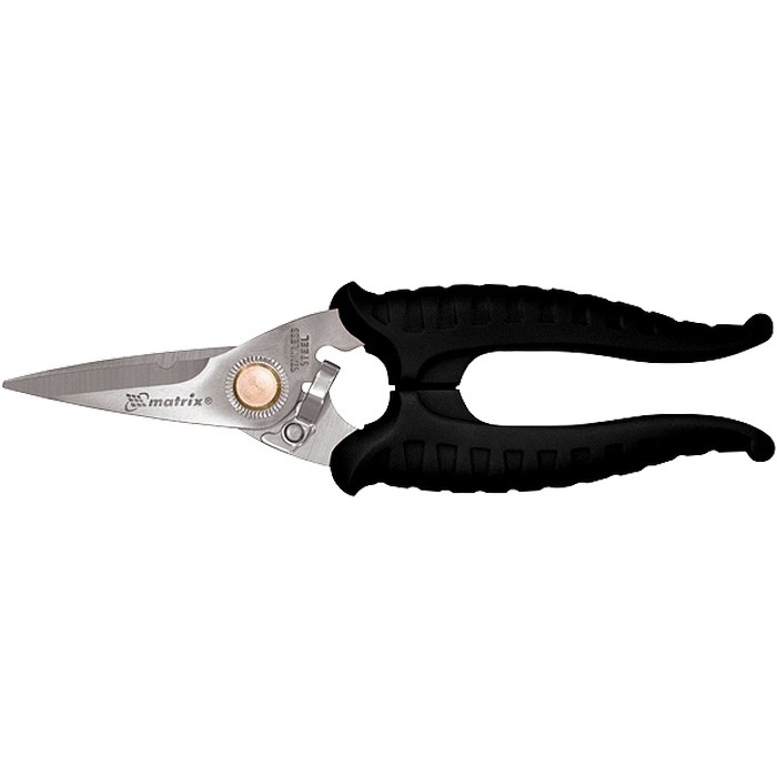 Ножницы универсальные, 183 мм, техотверстие 4 мм для кабеля Matrix (78305)