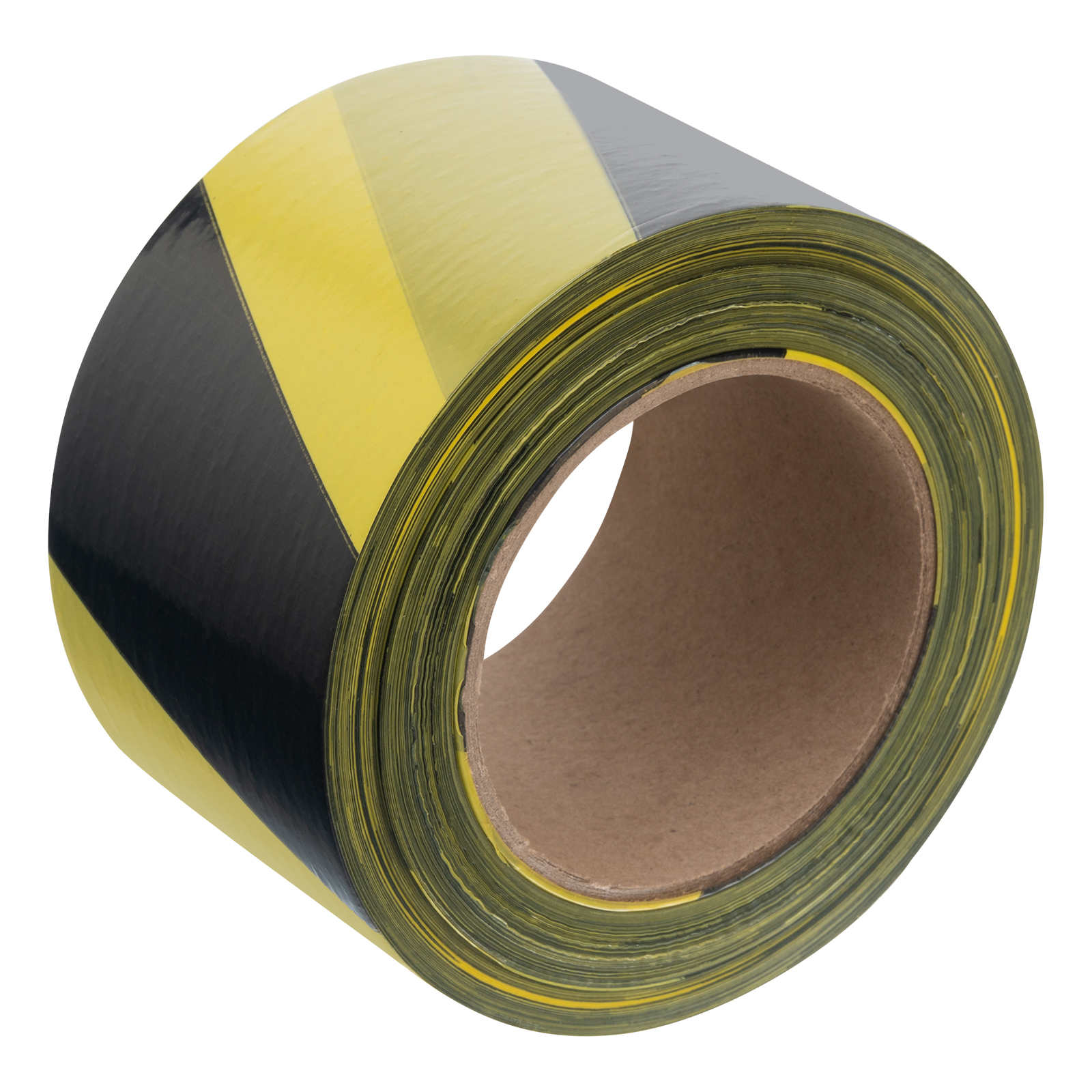 Лента сигнальная, 75 мм х 200 м, черно-желтая Сибртех (89034)