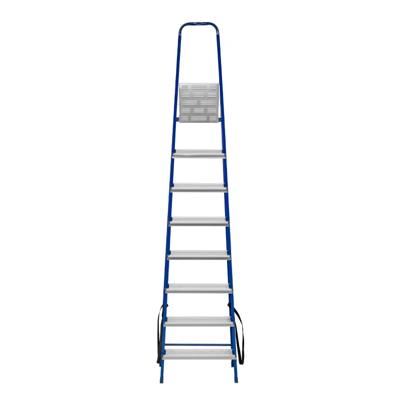 Стремянка, 8 ступеней, стальной профиль, алюминиевые ступени Сибртех (97958)