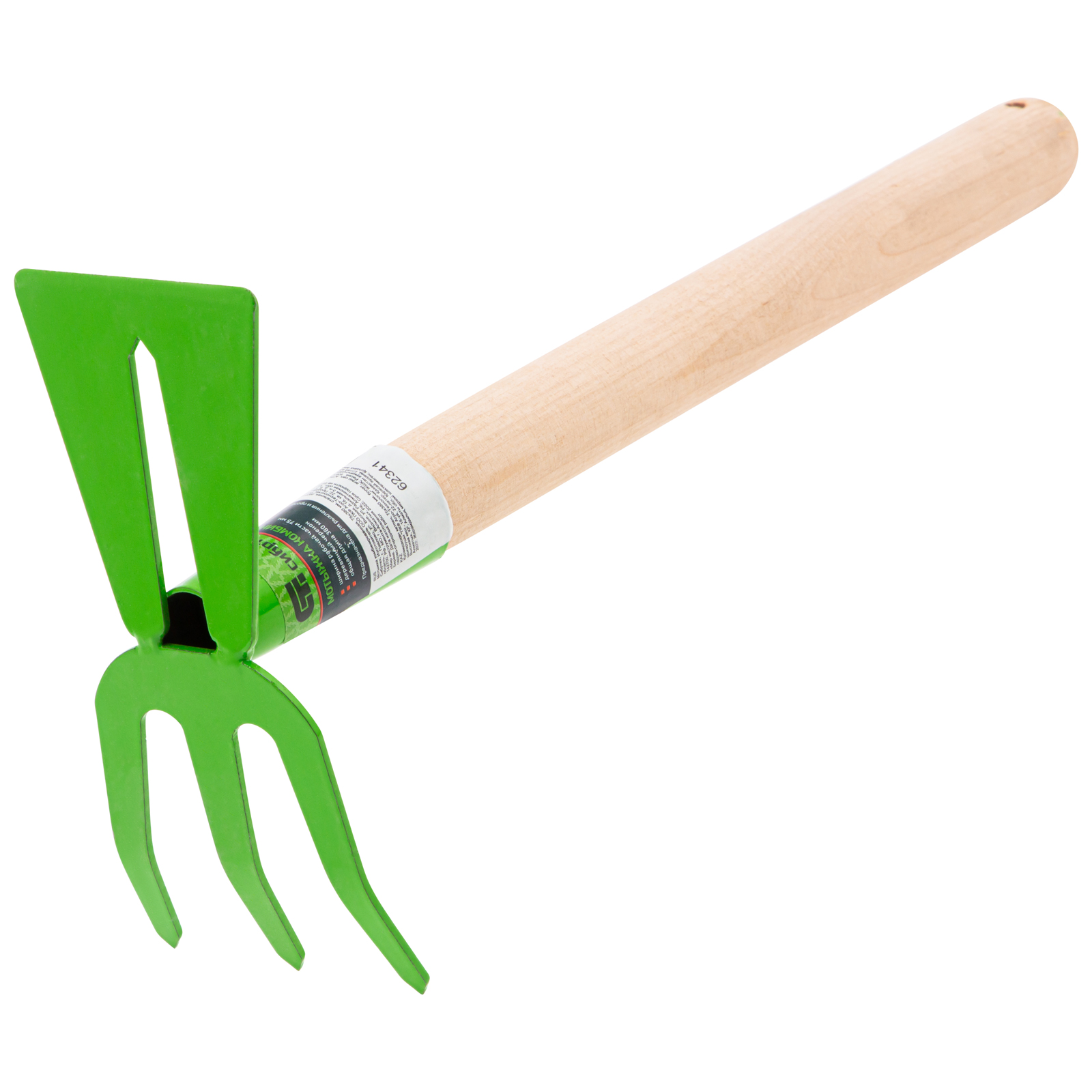 Мотыжка комбинированная, 75 х 380 мм, стальная, деревянная рукоятка, Агроном, Сибртех (62341)